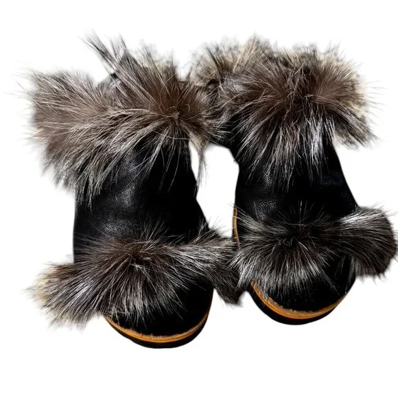 Montelliana 1965 Fur Slides – EU 37/US 6.5 – Free Shipping - Picture 1 of 7